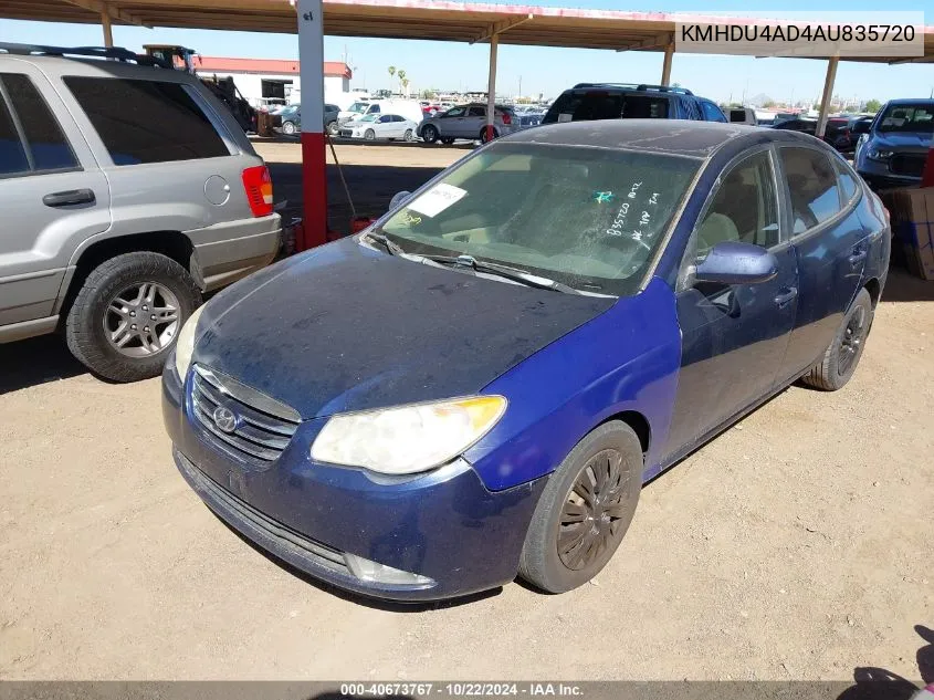 2010 Hyundai Elantra Gls VIN: KMHDU4AD4AU835720 Lot: 40673767