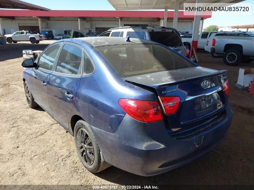 2010 Hyundai Elantra Gls VIN: KMHDU4AD4AU835720 Lot: 40673767