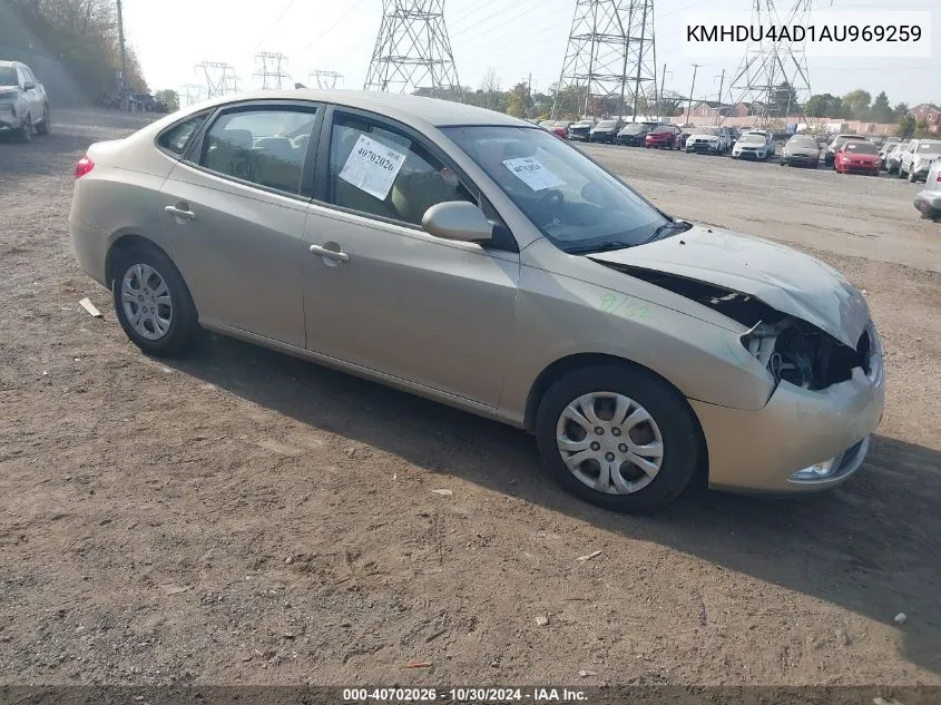 2010 Hyundai Elantra Gls VIN: KMHDU4AD1AU969259 Lot: 40702026