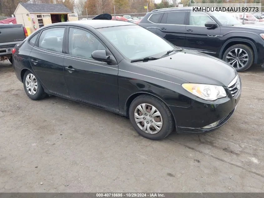 2010 Hyundai Elantra Gls VIN: KMHDU4AD4AU189773 Lot: 40718695