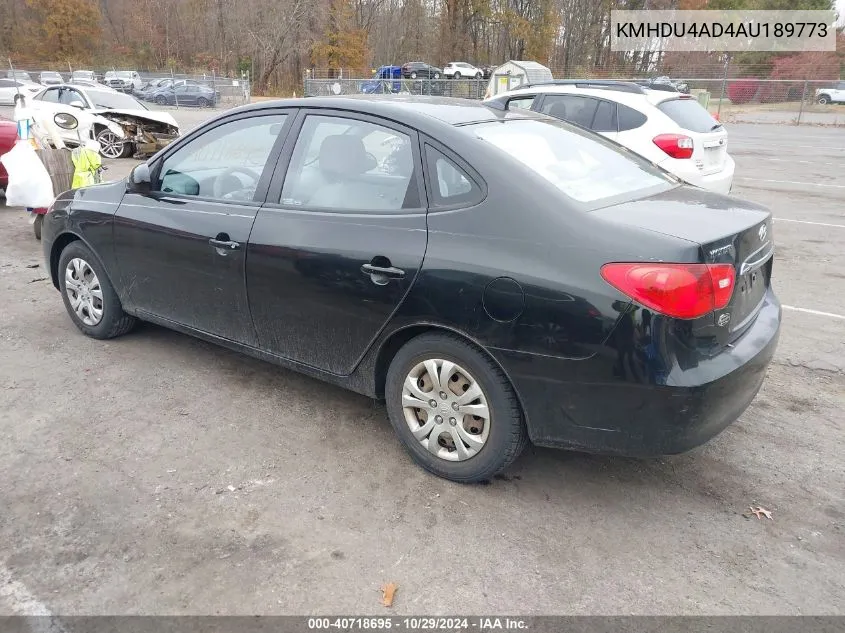 2010 Hyundai Elantra Gls VIN: KMHDU4AD4AU189773 Lot: 40718695