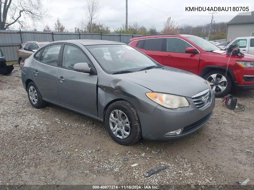 2010 Hyundai Elantra Gls VIN: KMHDU4AD8AU180705 Lot: 40877274