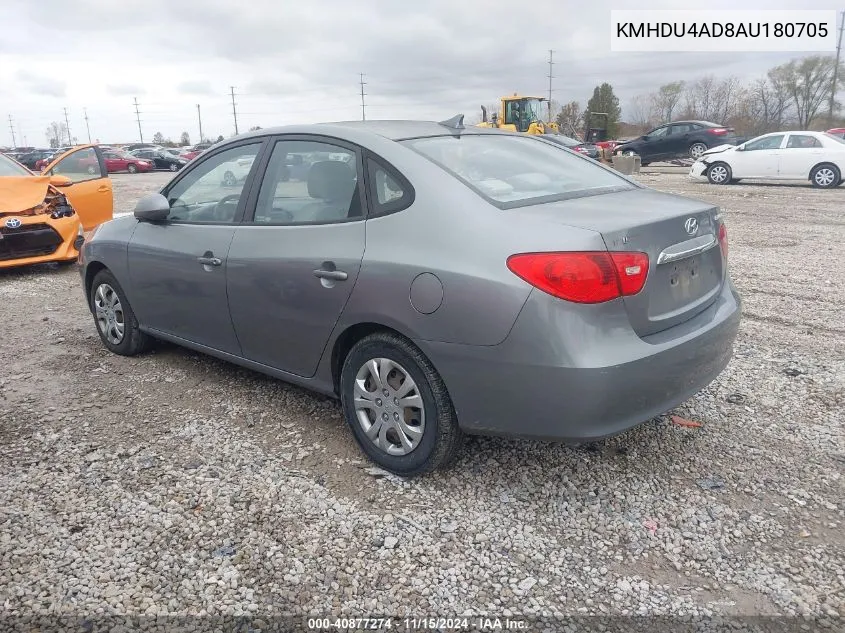 2010 Hyundai Elantra Gls VIN: KMHDU4AD8AU180705 Lot: 40877274