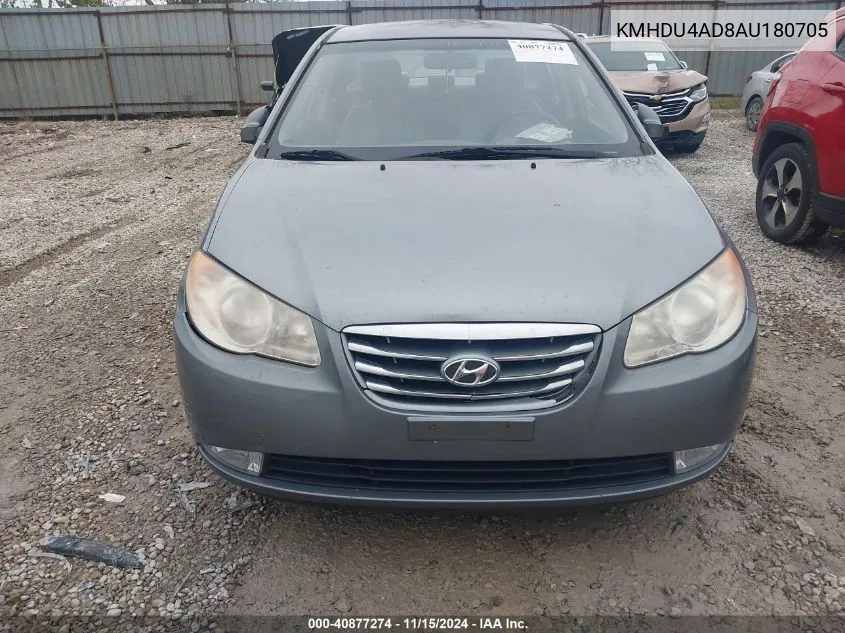 2010 Hyundai Elantra Gls VIN: KMHDU4AD8AU180705 Lot: 40877274