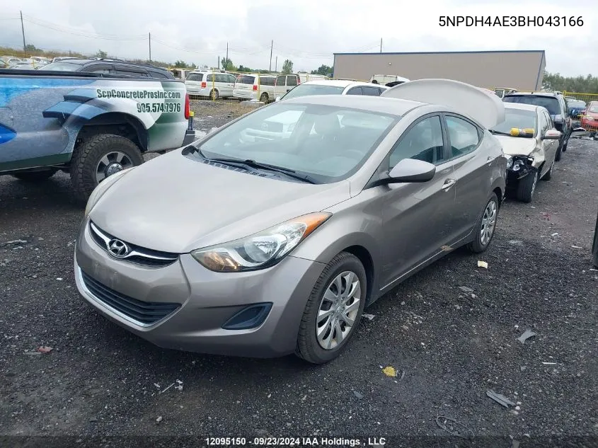 2011 Hyundai Elantra Gls/Limited VIN: 5NPDH4AE3BH043166 Lot: 12095150