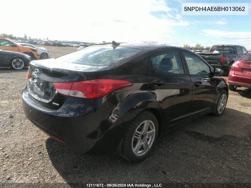 2011 Hyundai Elantra Gls/Limited VIN: 5NPDH4AE6BH013062 Lot: 12111672