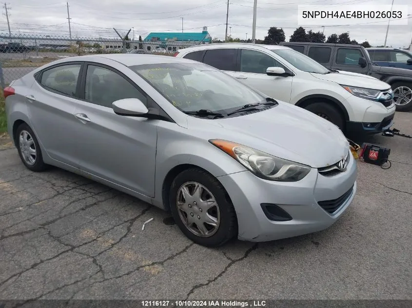 2011 Hyundai Elantra Gl VIN: 5NPDH4AE4BH026053 Lot: 12116127