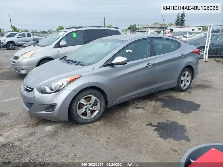 2011 Hyundai Elantra Gls (Ulsan Plant) VIN: KMHDH4AE4BU126025 Lot: 39283287