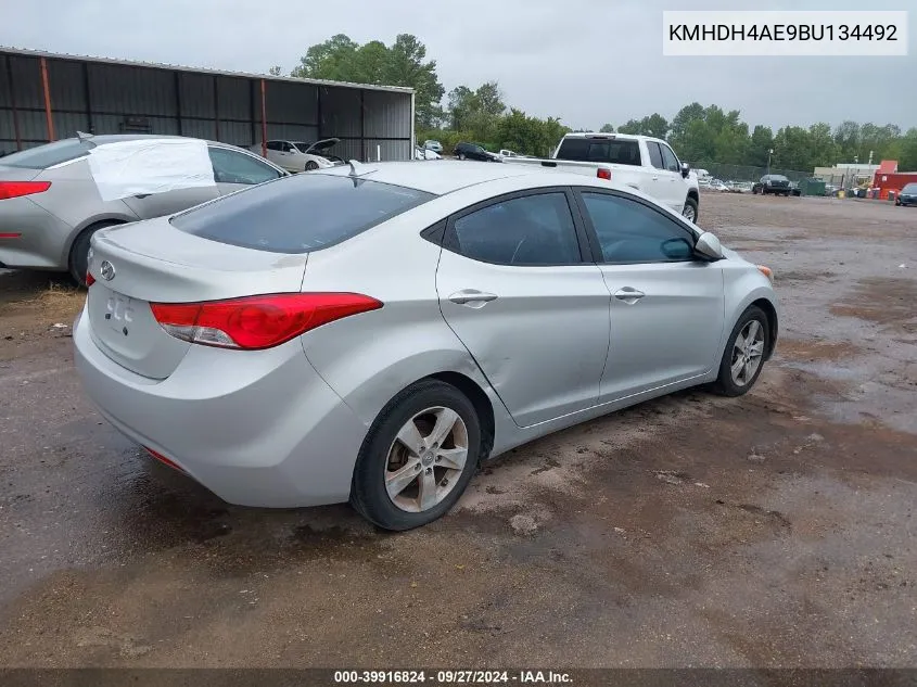 2011 Hyundai Elantra Gls (Ulsan Plant) VIN: KMHDH4AE9BU134492 Lot: 39916824