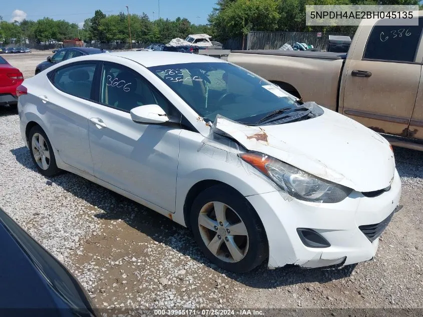 2011 Hyundai Elantra Gls VIN: 5NPDH4AE2BH045135 Lot: 39955171