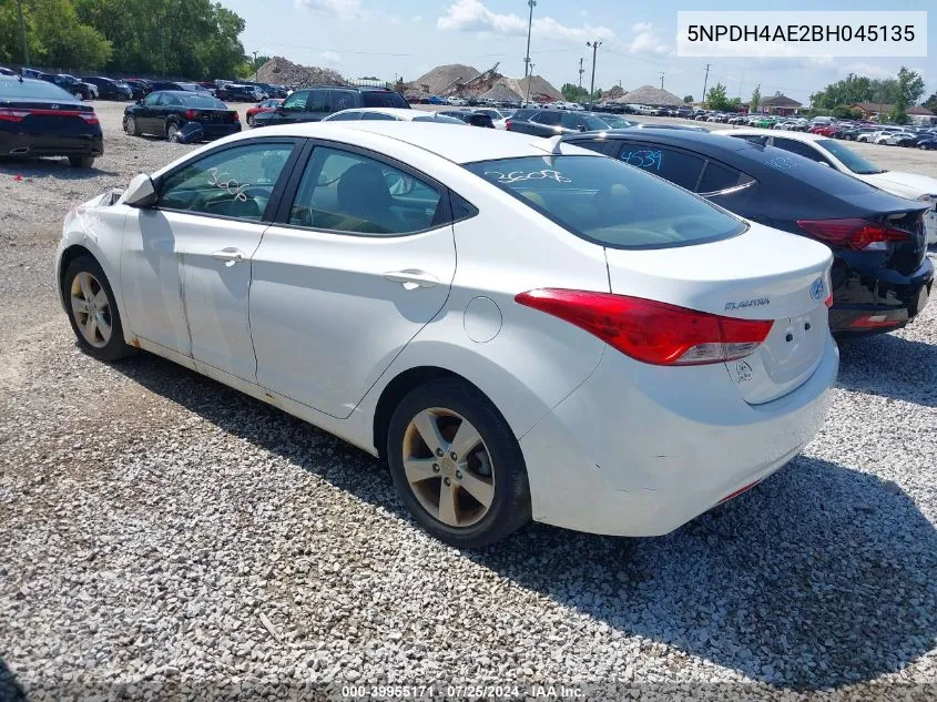 2011 Hyundai Elantra Gls VIN: 5NPDH4AE2BH045135 Lot: 39955171