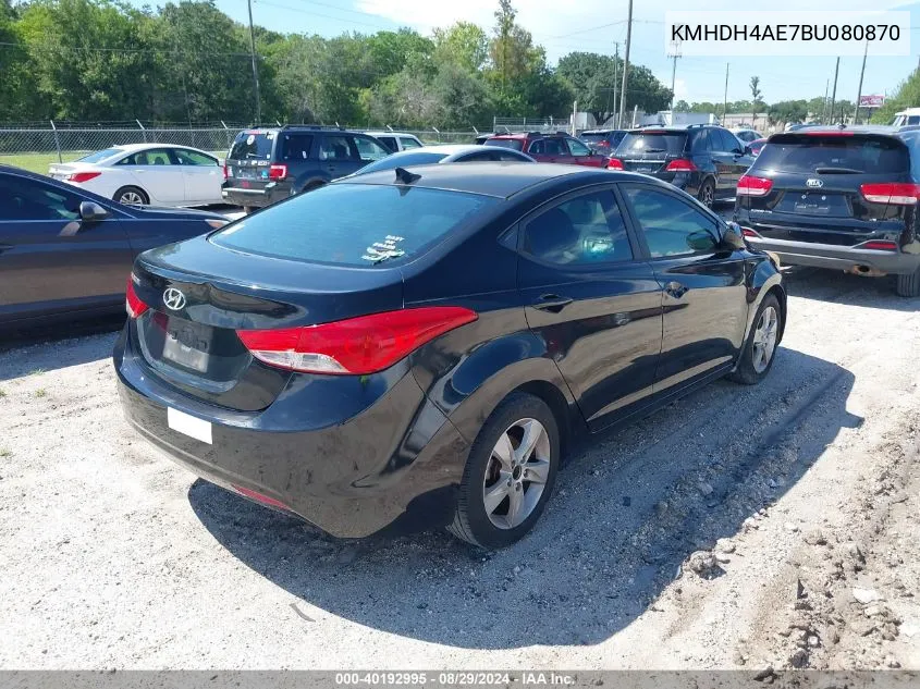 KMHDH4AE7BU080870 2011 Hyundai Elantra Gls (Ulsan Plant)