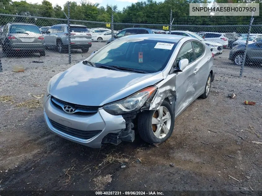 5NPDH4AE5BH007950 2011 Hyundai Elantra Gls