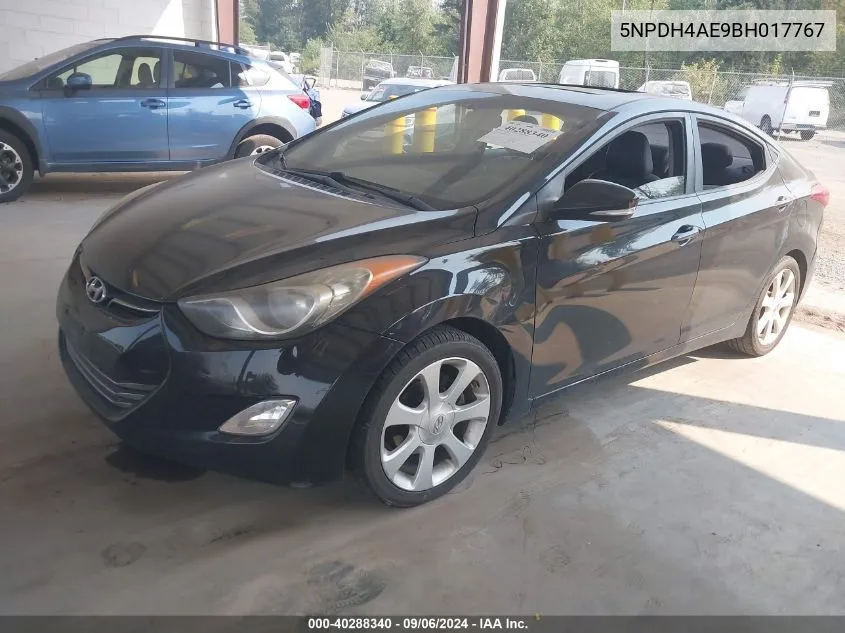 2011 Hyundai Elantra Limited VIN: 5NPDH4AE9BH017767 Lot: 40288340