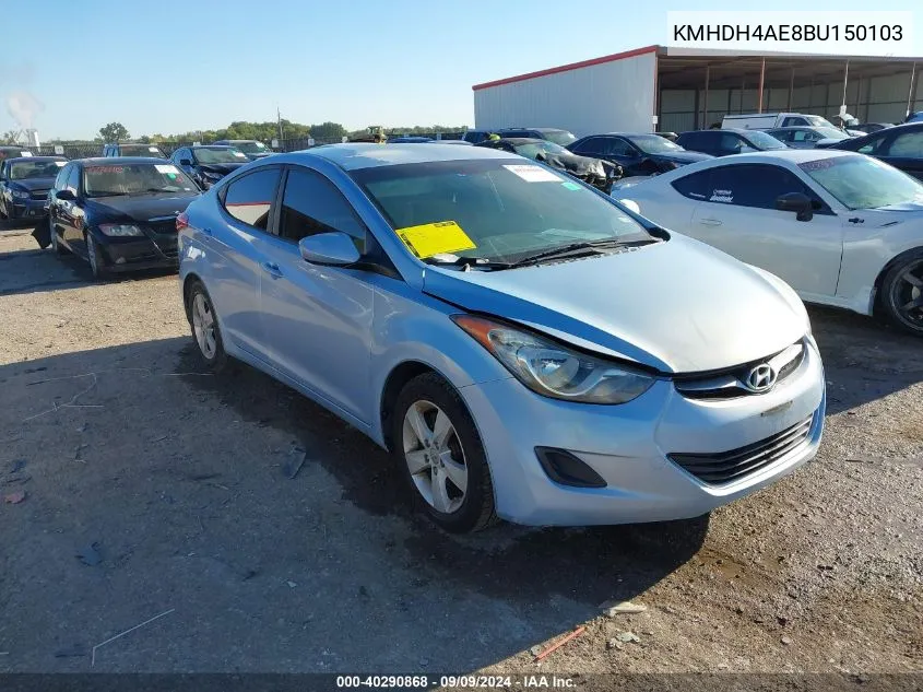 2011 Hyundai Elantra Gls (Ulsan Plant) VIN: KMHDH4AE8BU150103 Lot: 40290868