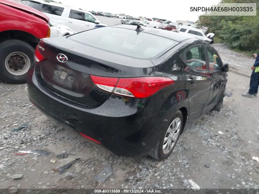 5NPDH4AE6BH003535 2011 Hyundai Elantra Gls/Limited