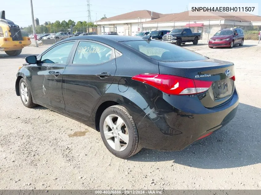 2011 Hyundai Elantra Gls/Limited VIN: 5NPDH4AE8BH011507 Lot: 40326886