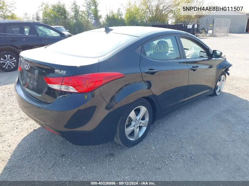 2011 Hyundai Elantra Gls/Limited VIN: 5NPDH4AE8BH011507 Lot: 40326886