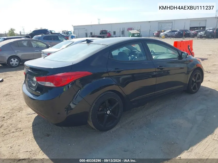 KMHDH4AEXBU111237 2011 Hyundai Elantra Limited (Ulsan Plant)