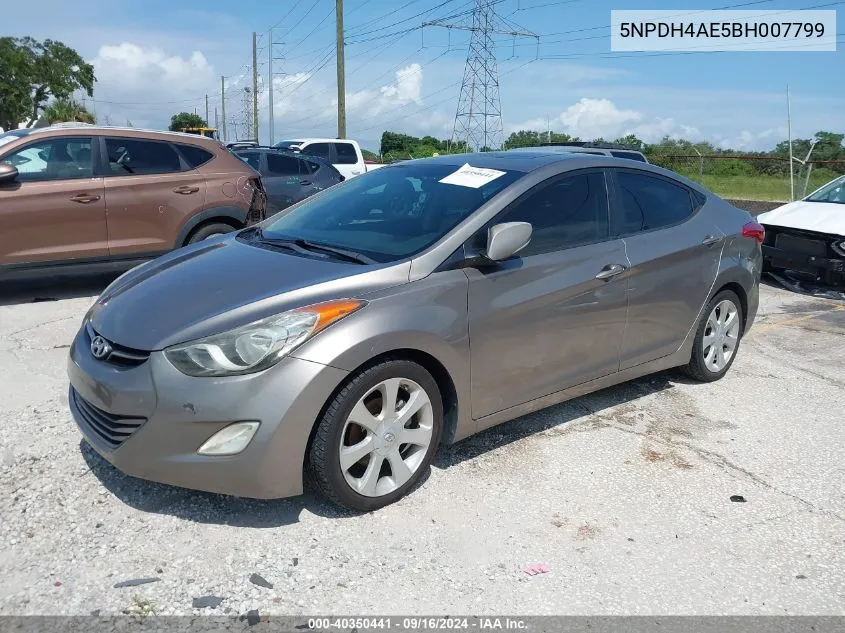 5NPDH4AE5BH007799 2011 Hyundai Elantra Limited