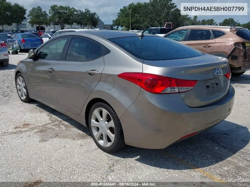 5NPDH4AE5BH007799 2011 Hyundai Elantra Limited