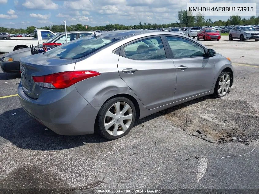 KMHDH4AE8BU173915 2011 Hyundai Elantra Limited (Ulsan Plant)