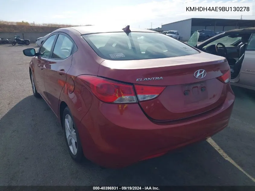 2011 Hyundai Elantra Gls (Ulsan Plant) VIN: KMHDH4AE9BU130278 Lot: 40396931