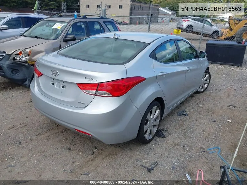 5NPDH4AE9BH018563 2011 Hyundai Elantra Limited