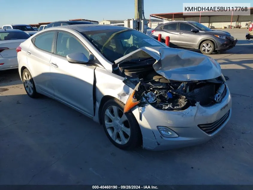 2011 Hyundai Elantra Gls/Limited VIN: KMHDH4AE5BU117768 Lot: 40460190