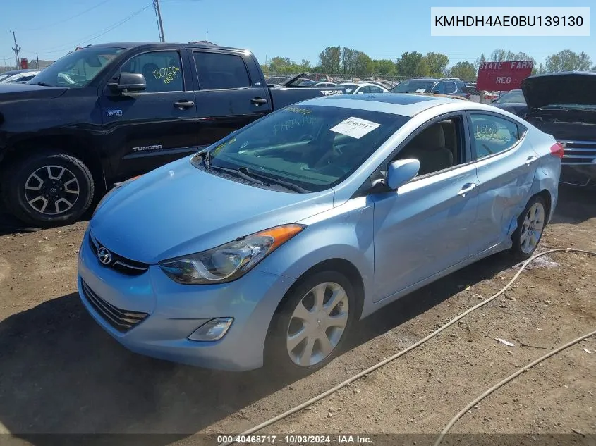 KMHDH4AE0BU139130 2011 Hyundai Elantra Limited (Ulsan Plant)