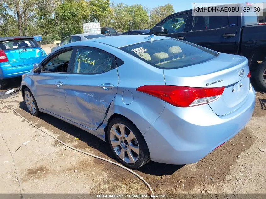 2011 Hyundai Elantra Limited (Ulsan Plant) VIN: KMHDH4AE0BU139130 Lot: 40468717