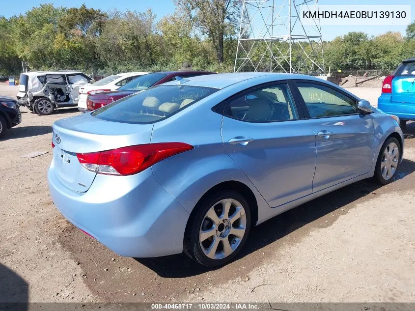 KMHDH4AE0BU139130 2011 Hyundai Elantra Limited (Ulsan Plant)