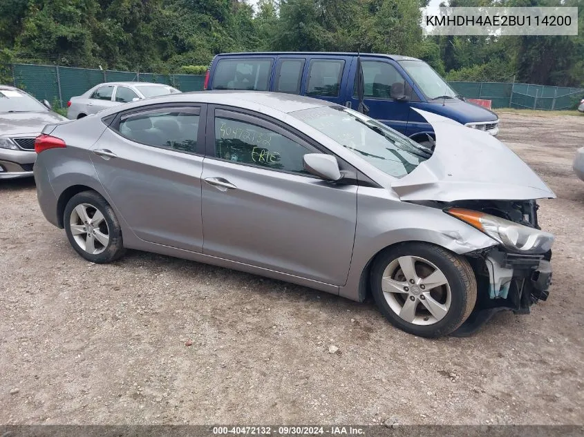 2011 Hyundai Elantra Gls (Ulsan Plant) VIN: KMHDH4AE2BU114200 Lot: 40472132