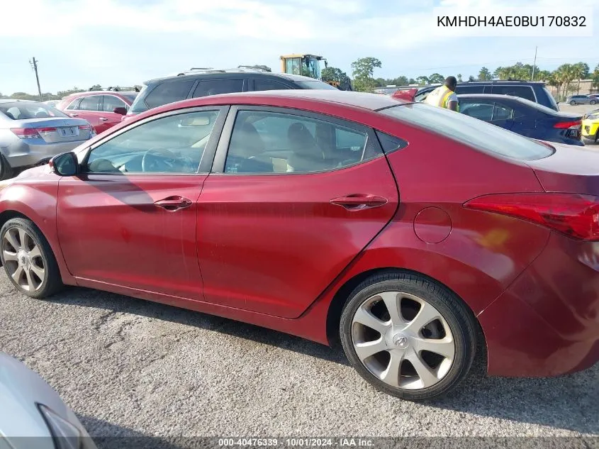 KMHDH4AE0BU170832 2011 Hyundai Elantra Gls/Limited