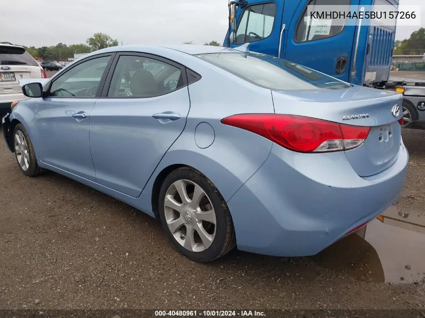 2011 Hyundai Elantra Limited (Ulsan Plant) VIN: KMHDH4AE5BU157266 Lot: 40480961