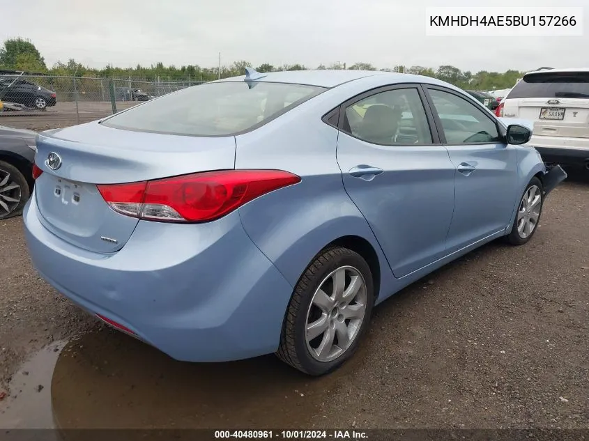 KMHDH4AE5BU157266 2011 Hyundai Elantra Limited (Ulsan Plant)