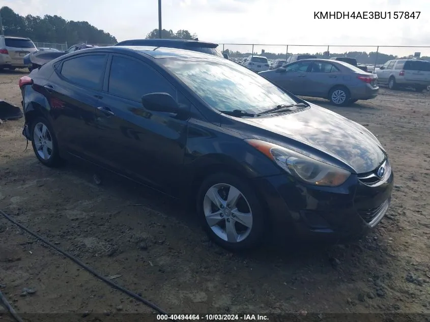 2011 Hyundai Elantra Gls (Ulsan Plant) VIN: KMHDH4AE3BU157847 Lot: 40494464