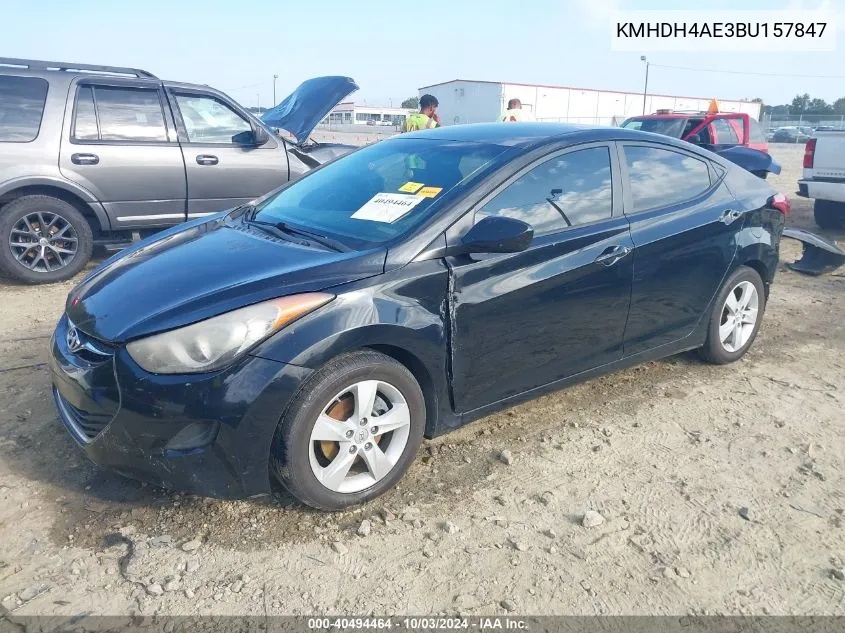 2011 Hyundai Elantra Gls (Ulsan Plant) VIN: KMHDH4AE3BU157847 Lot: 40494464