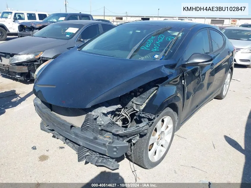 KMHDH4AE3BU102847 2011 Hyundai Elantra Limited (Ulsan Plant)