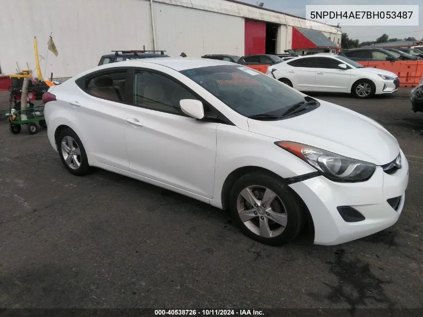 2011 Hyundai Elantra Gls VIN: 5NPDH4AE7BH053487 Lot: 40538726