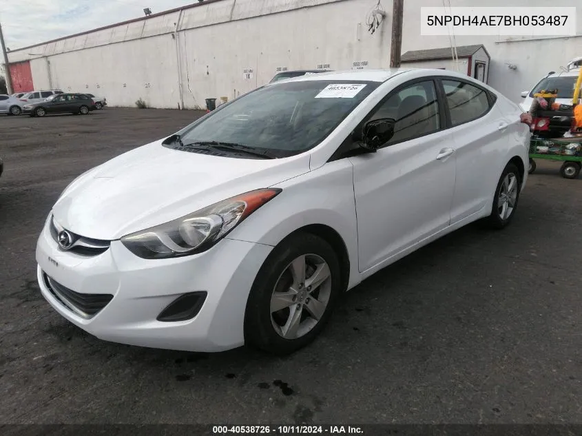 2011 Hyundai Elantra Gls VIN: 5NPDH4AE7BH053487 Lot: 40538726