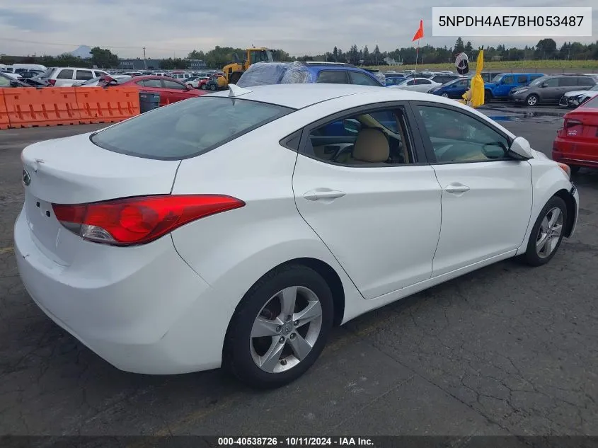 5NPDH4AE7BH053487 2011 Hyundai Elantra Gls