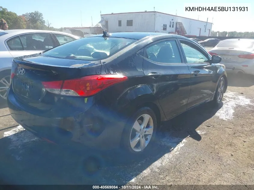 2011 Hyundai Elantra Gls (Ulsan Plant) VIN: KMHDH4AE5BU131931 Lot: 40569084