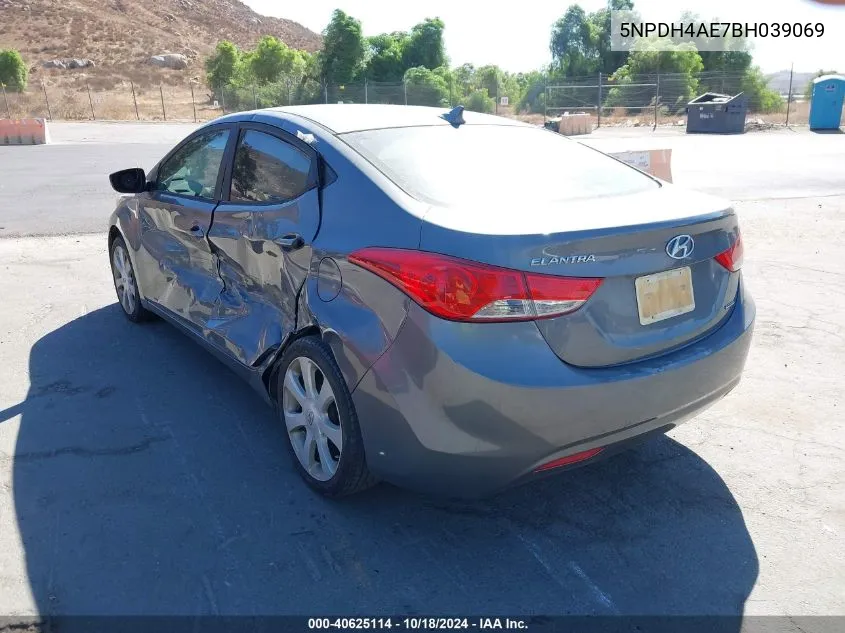 2011 Hyundai Elantra Limited VIN: 5NPDH4AE7BH039069 Lot: 40625114