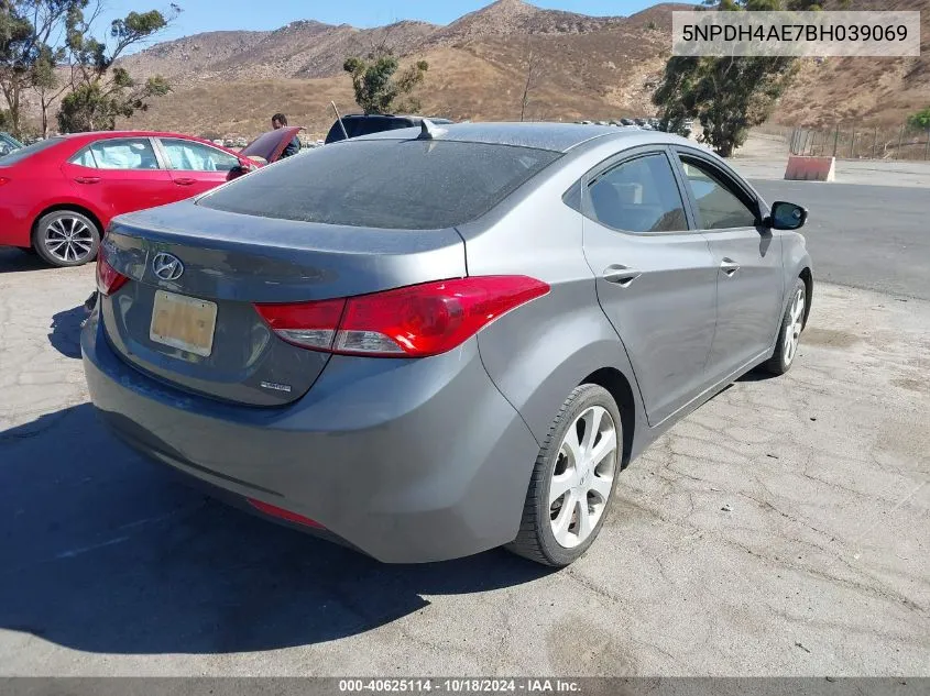 2011 Hyundai Elantra Limited VIN: 5NPDH4AE7BH039069 Lot: 40625114