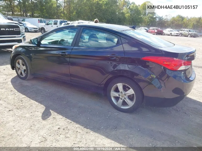 2011 Hyundai Elantra Gls (Ulsan Plant) VIN: KMHDH4AE4BU105157 Lot: 40633160