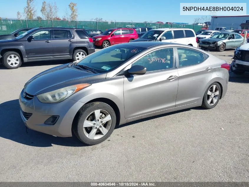 2011 Hyundai Elantra Gls VIN: 5NPDH4AE8BH004024 Lot: 40634546