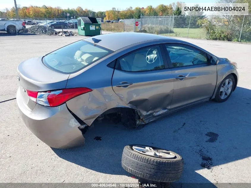 2011 Hyundai Elantra Gls VIN: 5NPDH4AE8BH004024 Lot: 40634546