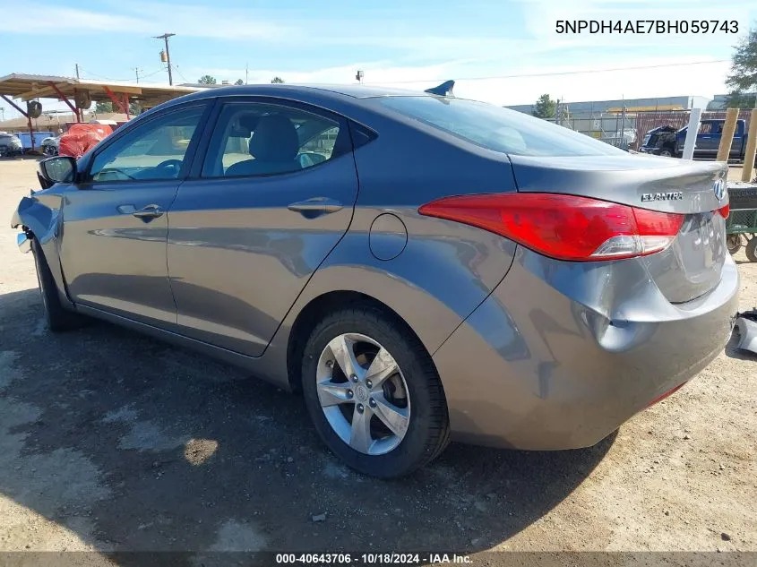 5NPDH4AE7BH059743 2011 Hyundai Elantra Gls