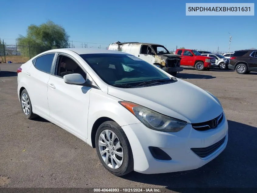 2011 Hyundai Elantra Gls/Limited VIN: 5NPDH4AEXBH031631 Lot: 40646993